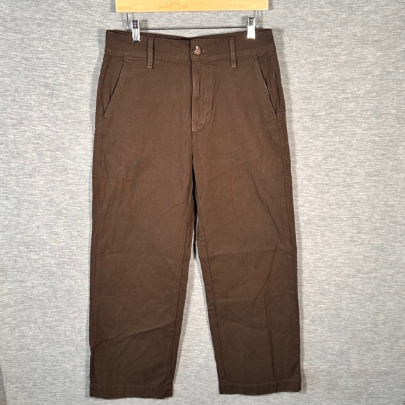 American Giant Pants - American Giant Pants‎ Womens 10 Brown Wide Leg Utility Workwear USA Cotton NEW